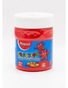 Tempera Maped Pote 250 Gr Rojo Beso