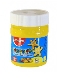 Tempera Maped Pote 250 Gr Amarillo Sol