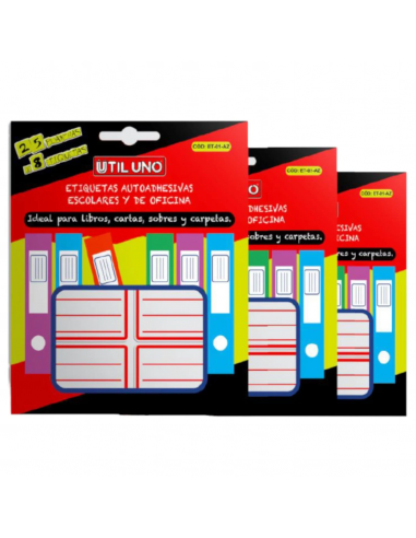 Rotulos Util Uno Et-01az Plancha De 8