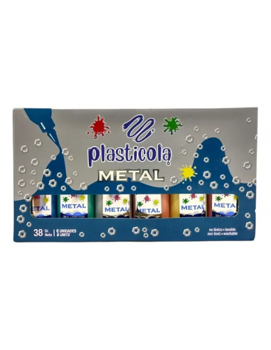 Plasticola Para Píntar Linea Metal Caja X 6