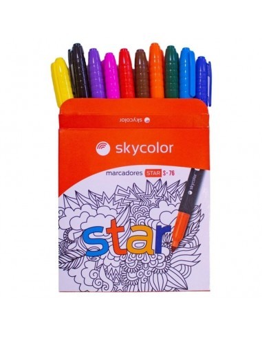 Marcador Skycolor Star S-76 Permanente Fino...