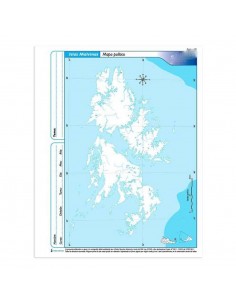 Mapa Politico N3 Islas Malvinas X Unidad