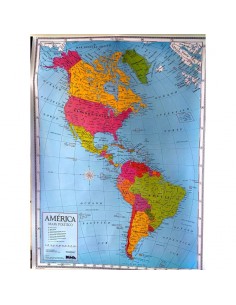 Mapa Laminado America Politico 95 X 130 Cm