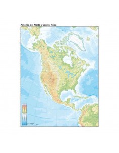 Mapa America Del Norte Fisico Politico N3 Alfa