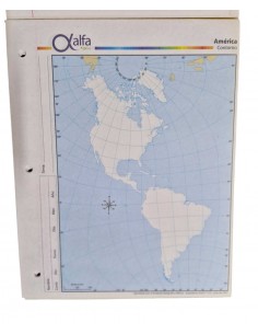 Mapa America Contorno N3 Alfa