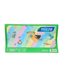 Block De Dibujo Mil28 Color Pastel N5