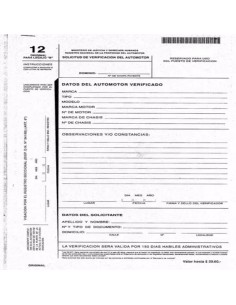 Formulario Automotor 12 Verificacion Auto