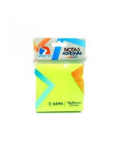 Notas Adhesivas Ezco Neon E-654n / 75 X 75 Mm...